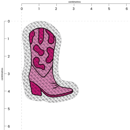 Bota vaquera rosa
