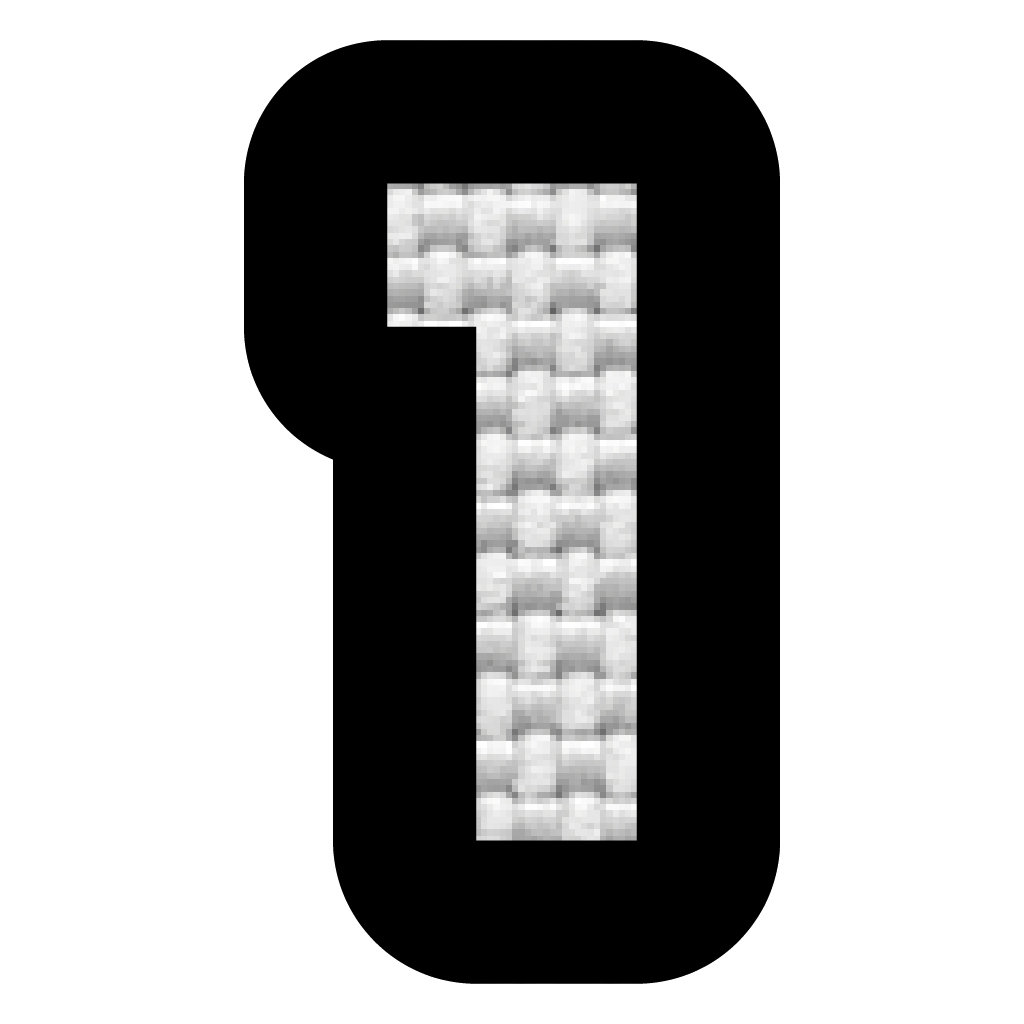 Numero 1 (2.5x1.5 cm)