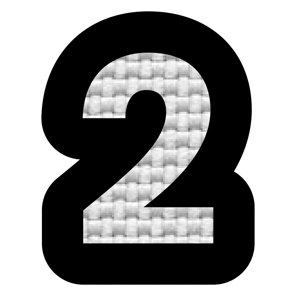 Numero 2 (2.5x2 cm)
