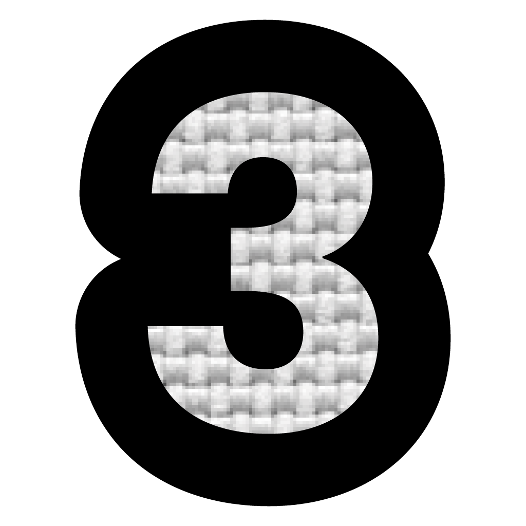 Numero 3 (2.5x2 cm)