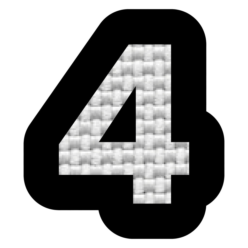 Numero 4 (2.5x2 cm)