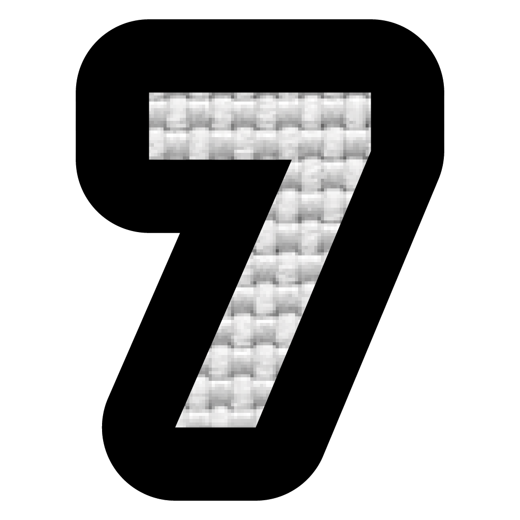 Numero 7 (2.5x2 cm)