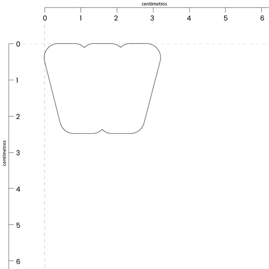 Letra W (2.5x3.5 cm)