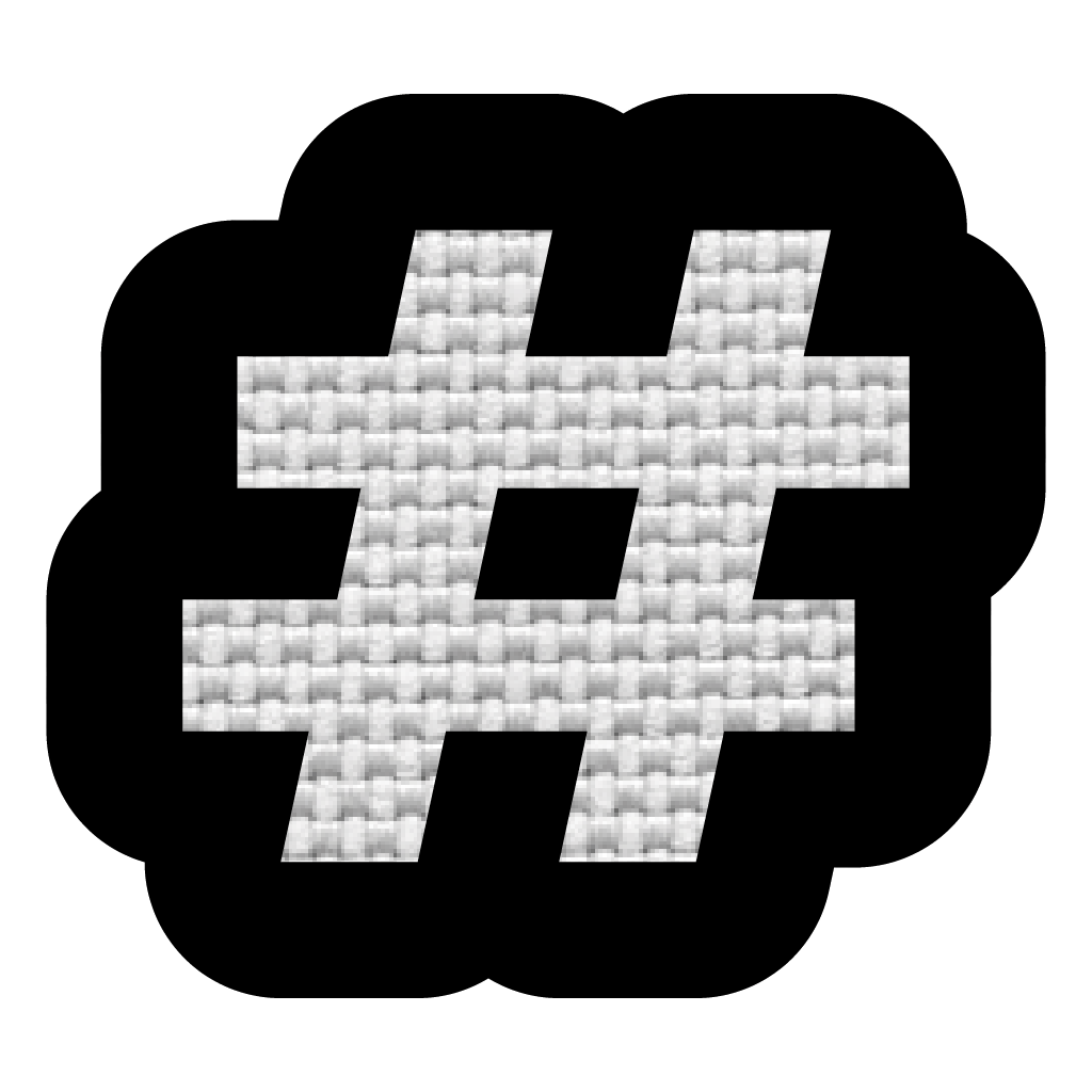 Signo de hashtag (2.5 x 2.8 cm)