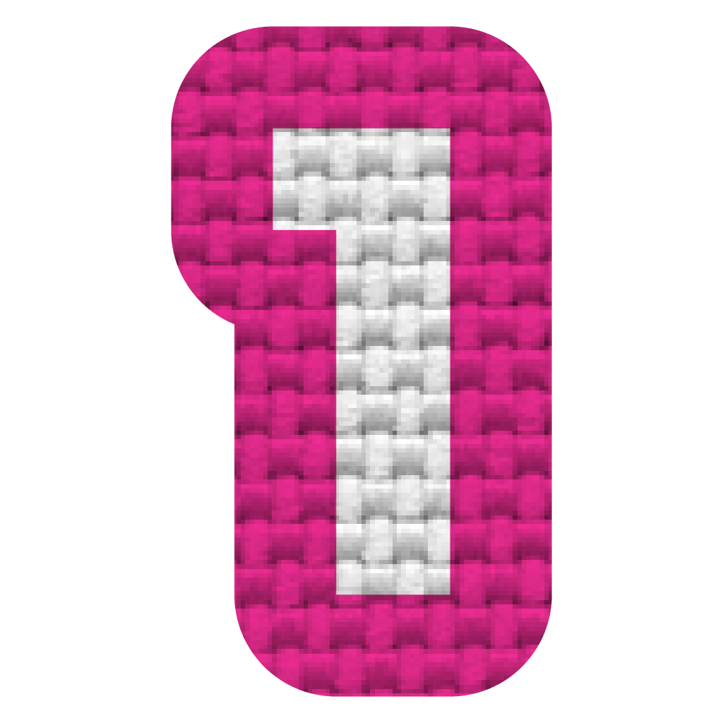 Numero 1 (2.5x1.5 cm)
