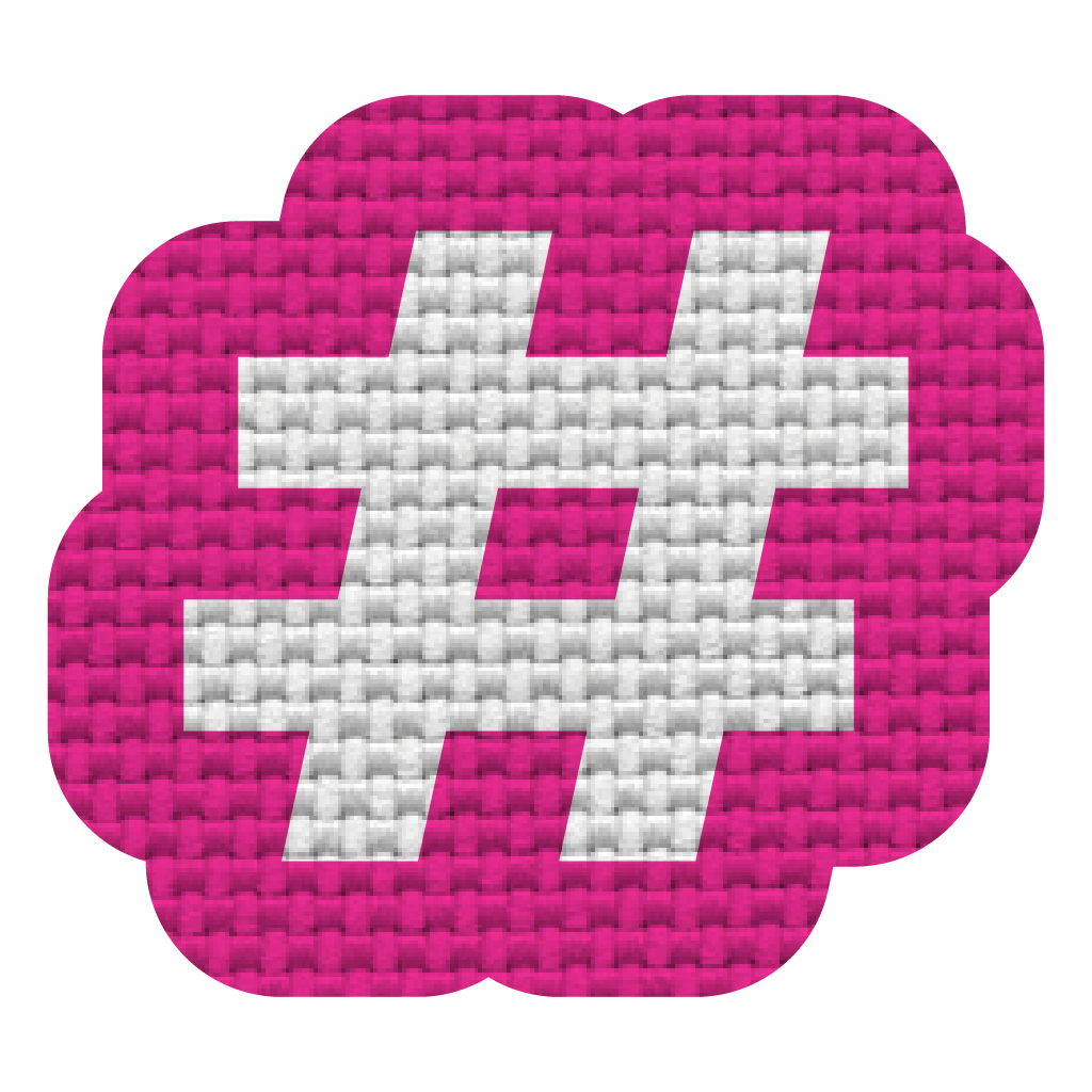Signo de hashtag (2.5 x 2.8 cm)