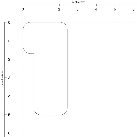 Número 1 (5x2.5 cm)