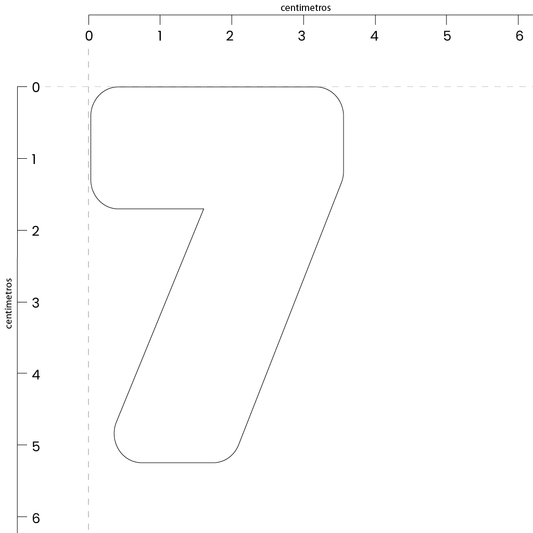 Número 7 (5x4 cm)