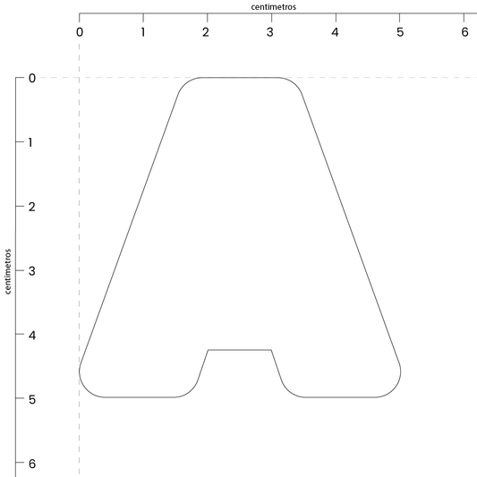 Letra A (5x5 cm)