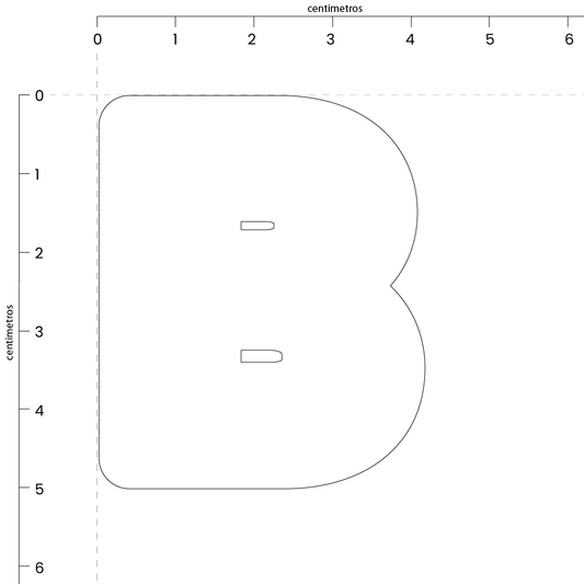Letra B (5x4 cm)