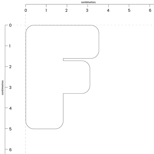 Letra F (5x3.5 cm)