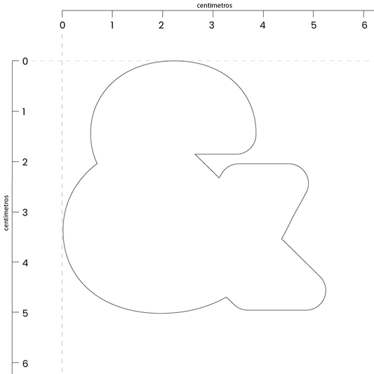 Signo de ampersand (5x5 cm)