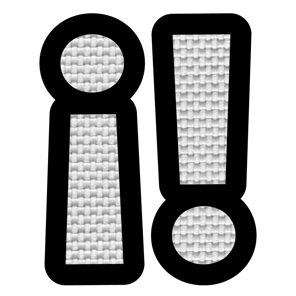 Signos de exclamación (5x2 cm)