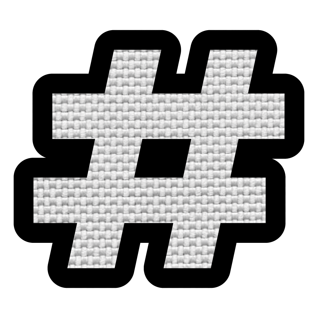 Signo hashtag (5x5.5 cm)
