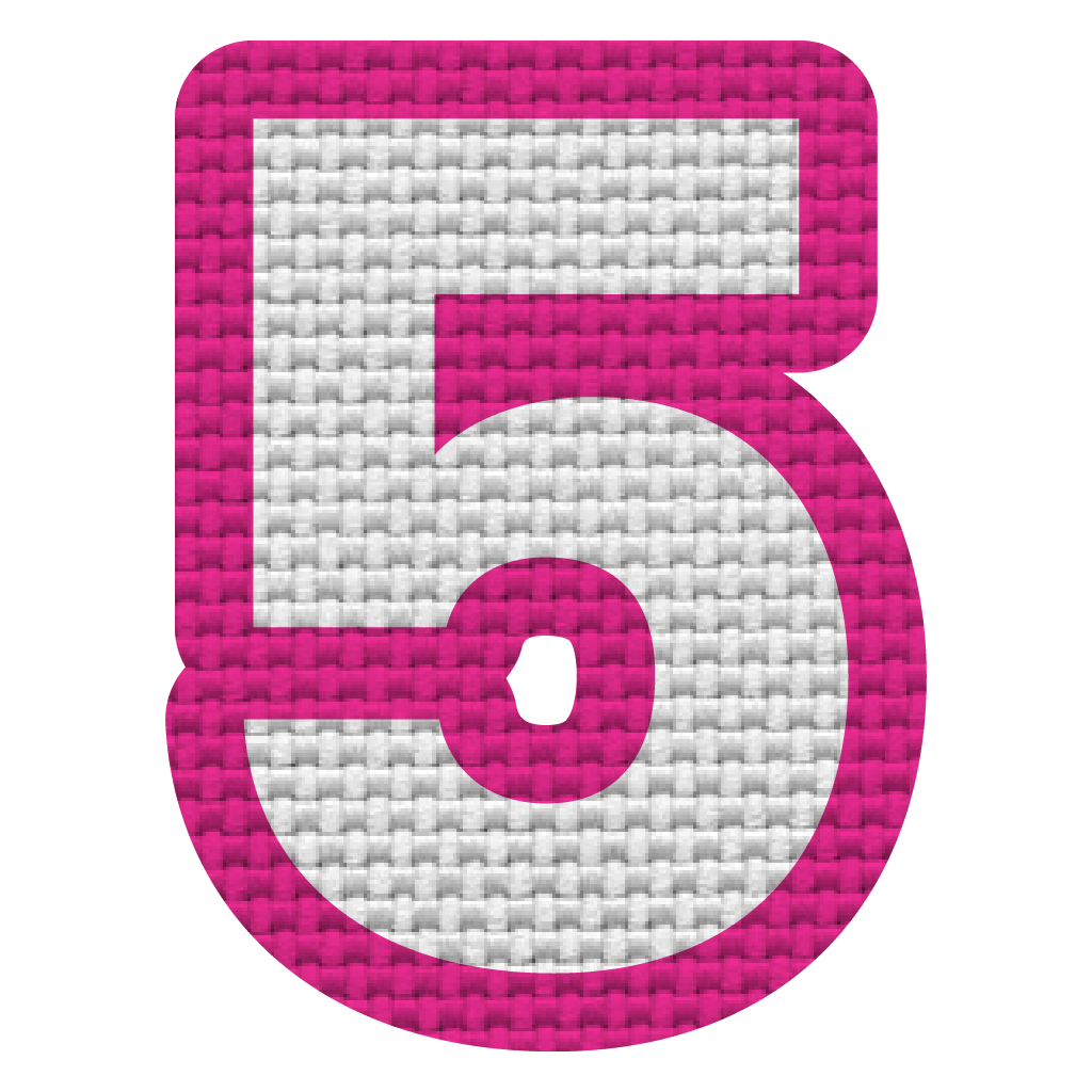 Número 5 (5x4 cm)