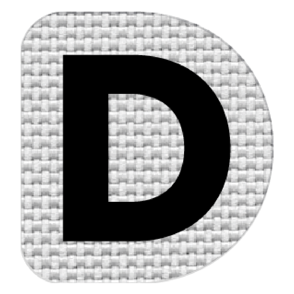 Letra D (2.5x2.5 cm)