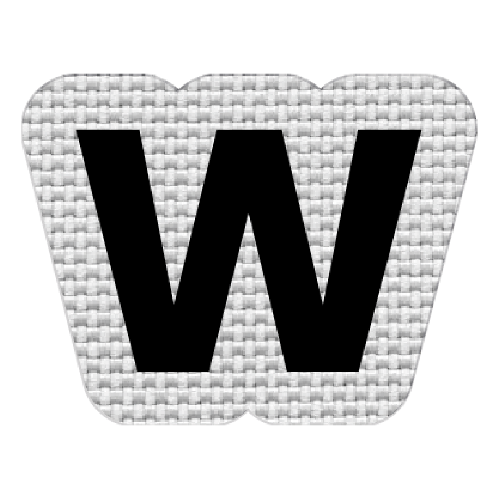 Letra W (2.5x3.5 cm)