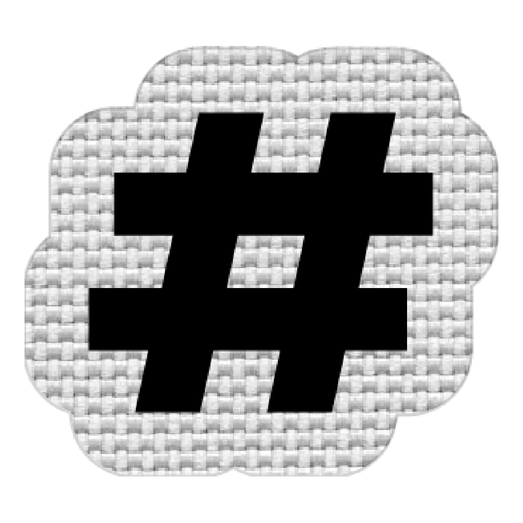 Signo de hashtag (2.5 x 2.8 cm)