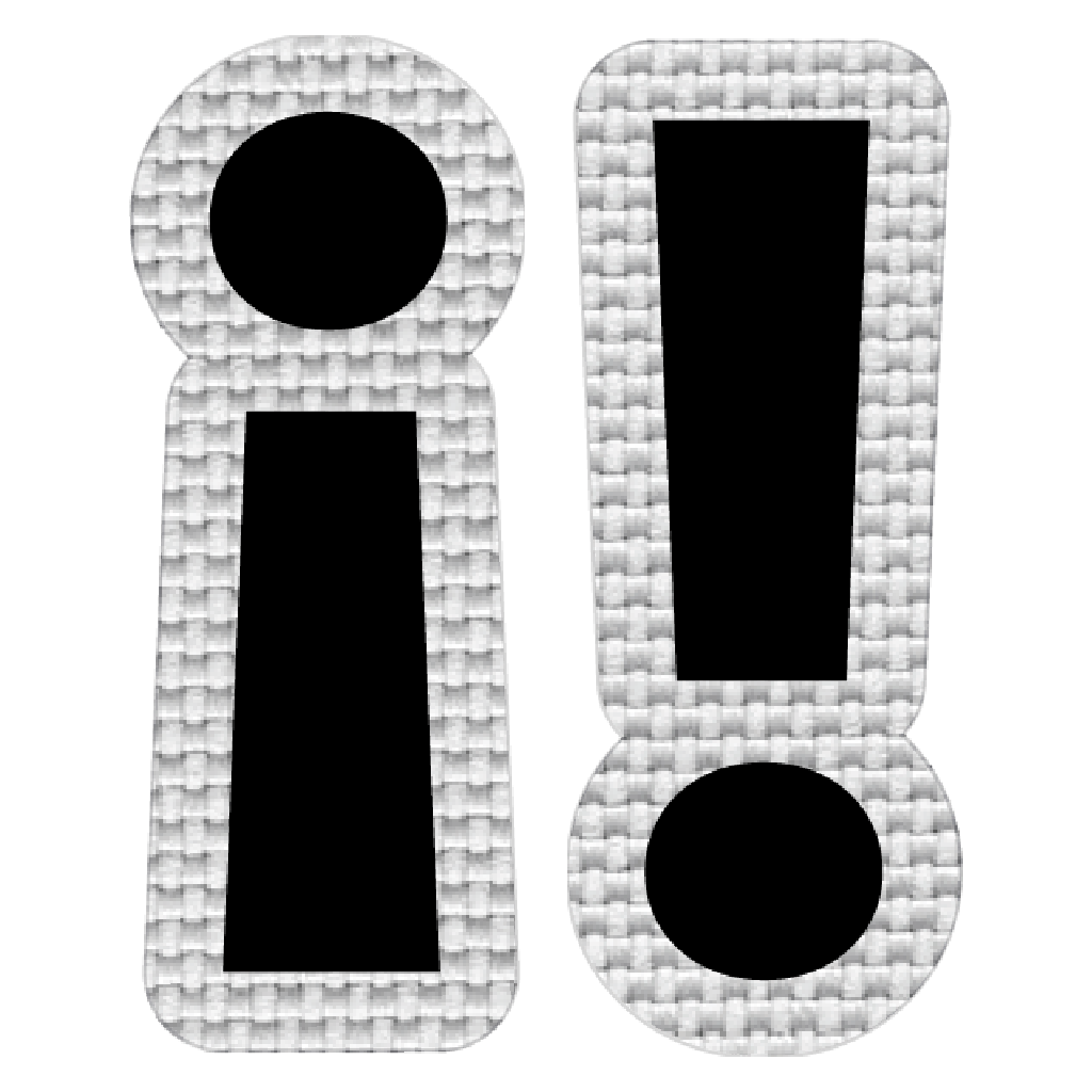 Signos de exclamación (5x2 cm)