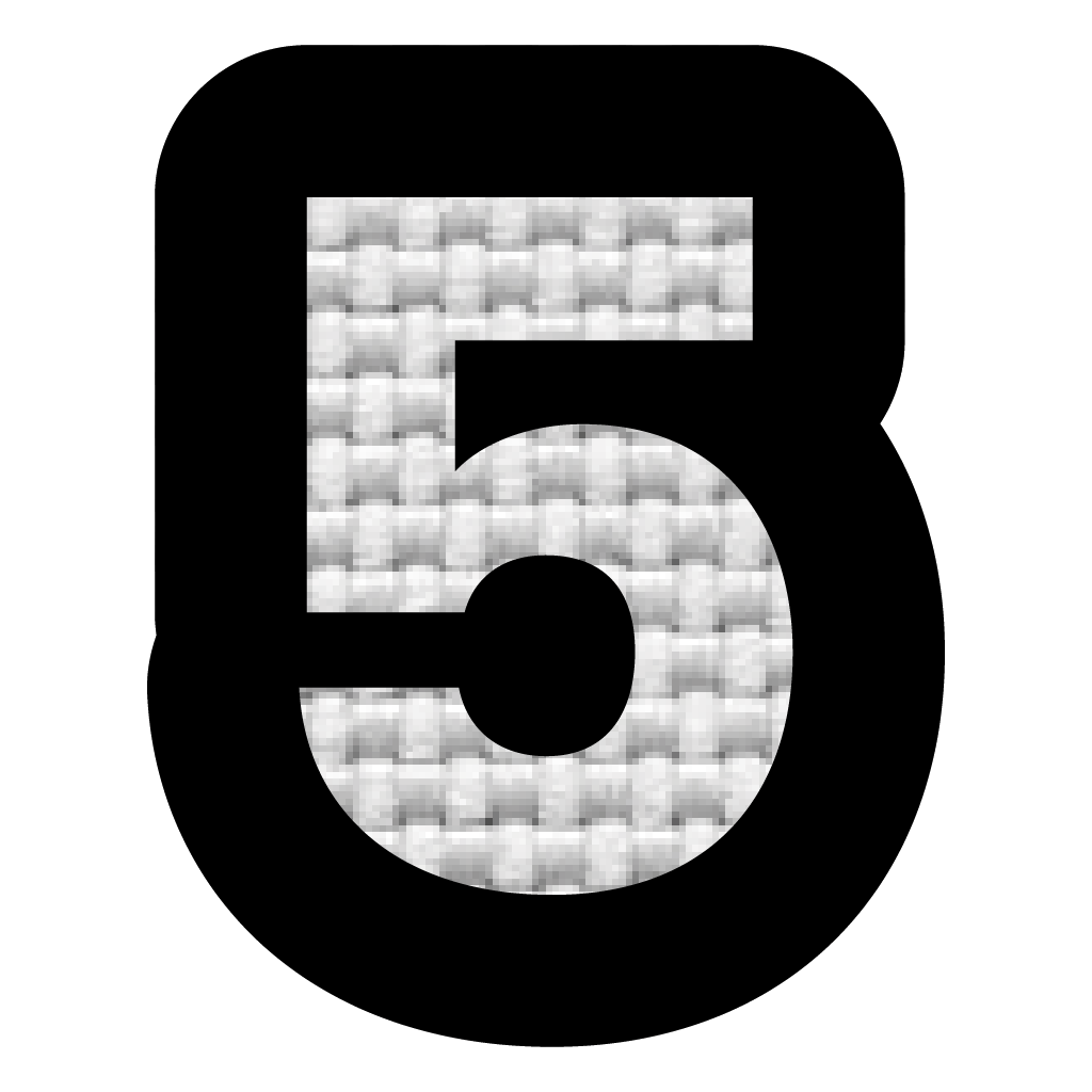 Numero 5 (2.5 x 2 cm)