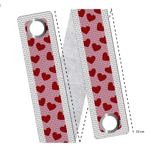 Collar con corazones