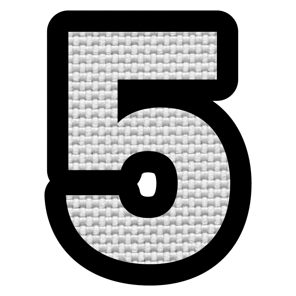 Número 5 (5x4 cm)