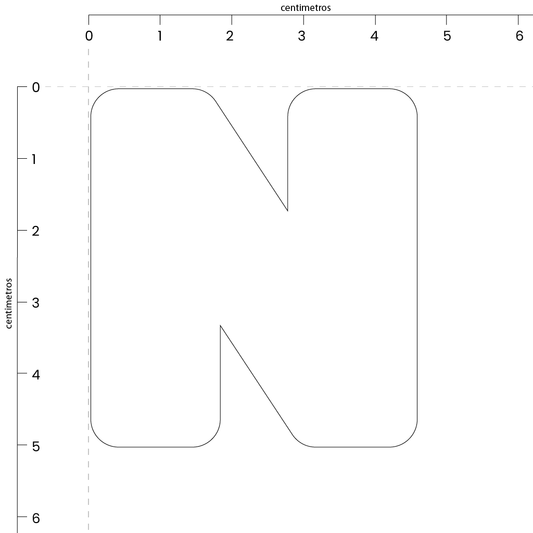 Letra N (5x4.5 cm)