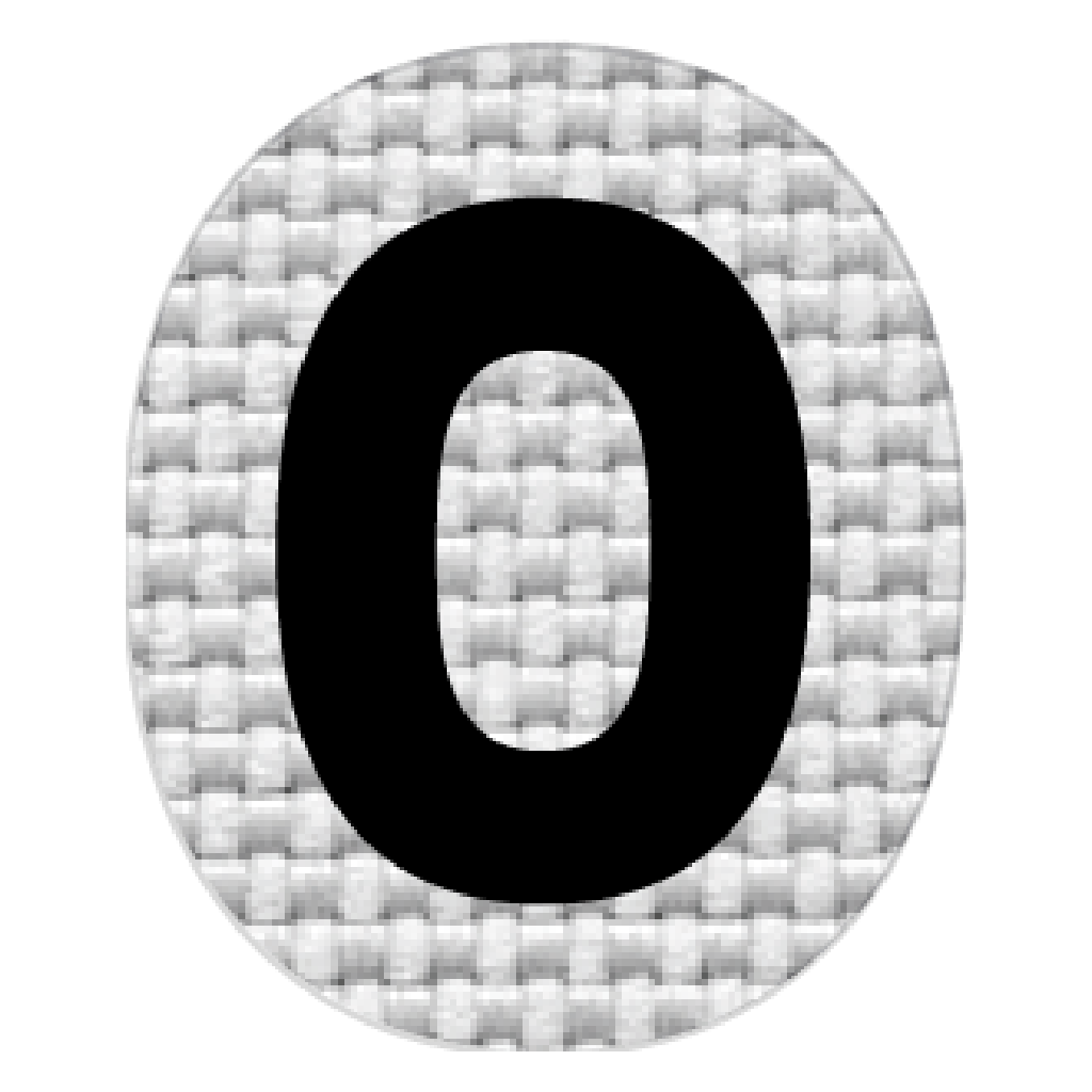 Numero 0 (2.5x2 cm)
