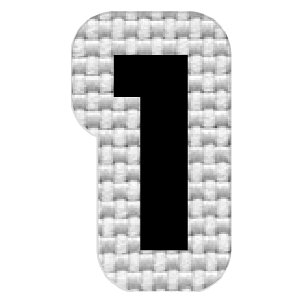 Numero 1 (2.5x1.5 cm)