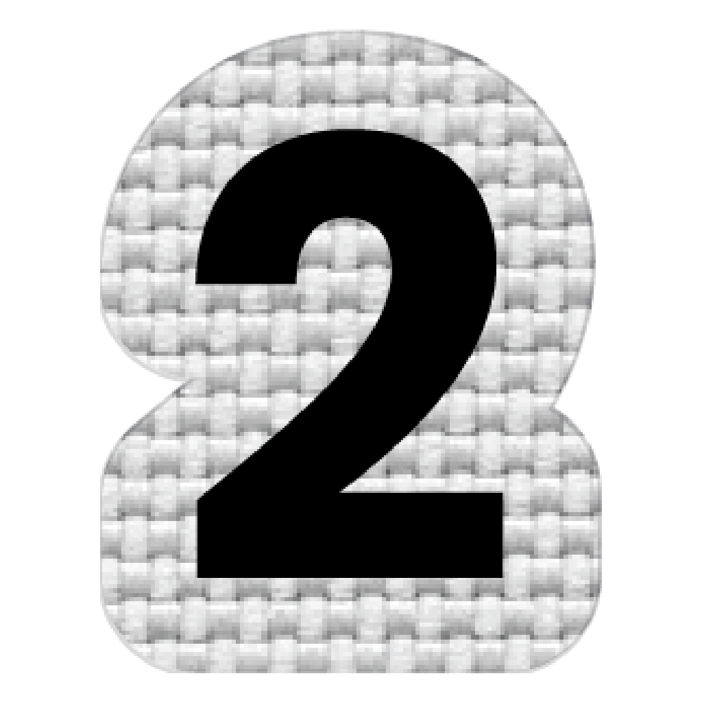 Numero 2 (2.5x2 cm)