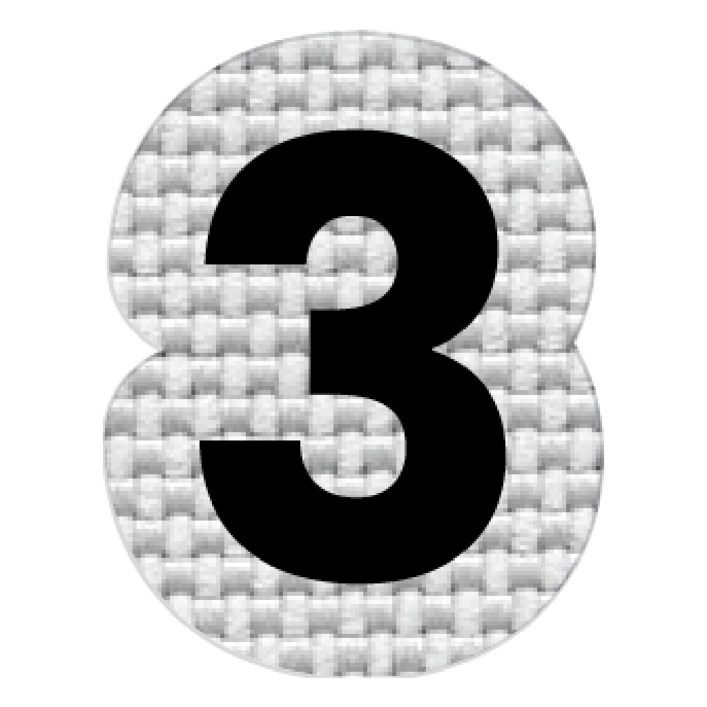 Numero 3 (2.5x2 cm)