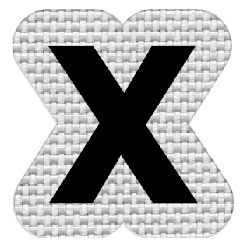 Letra X (2.5x2.5 cm)