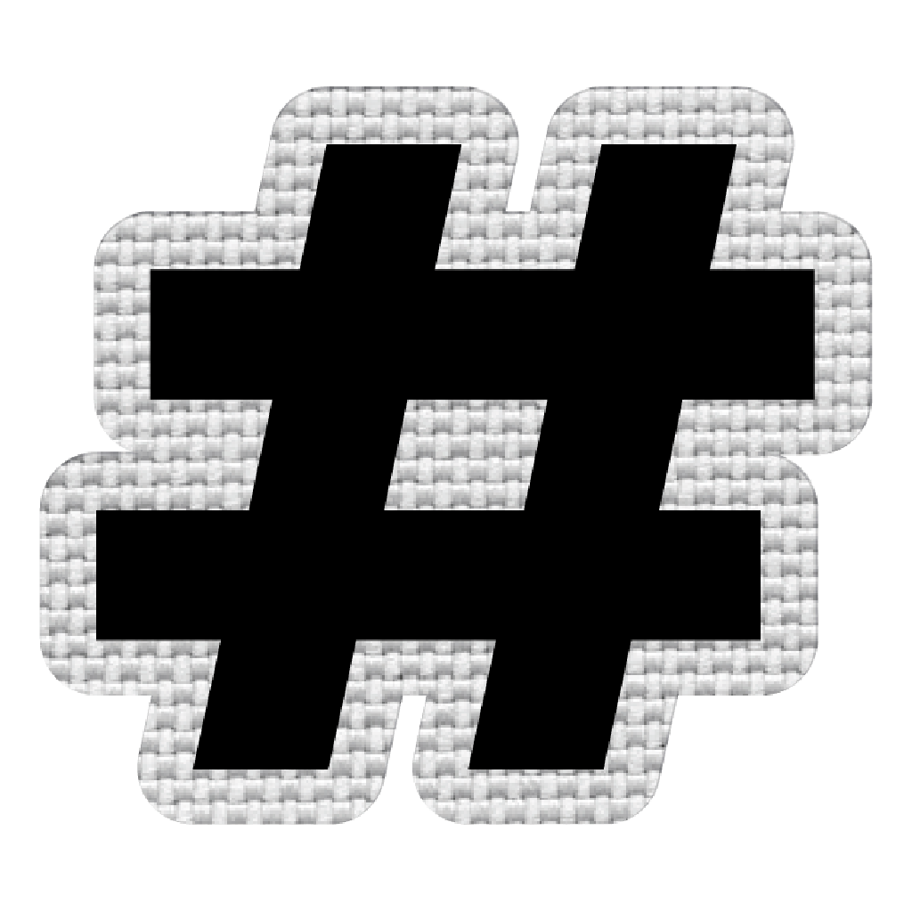 Signo hashtag (5x5.5 cm)