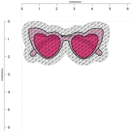Girlie gafas de corazón