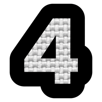 Numero 4 (2.5x2 cm)