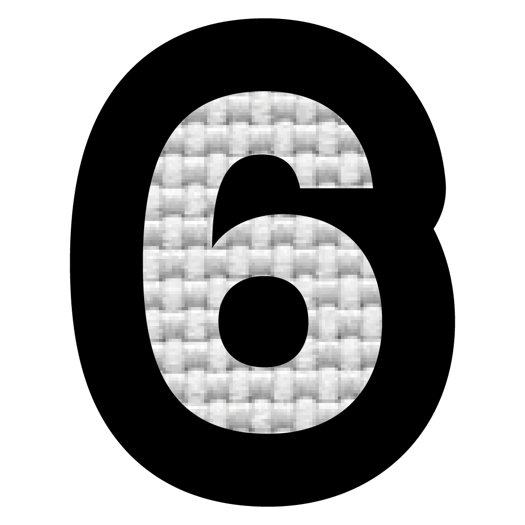 Numero 6 (2.5x2 cm)