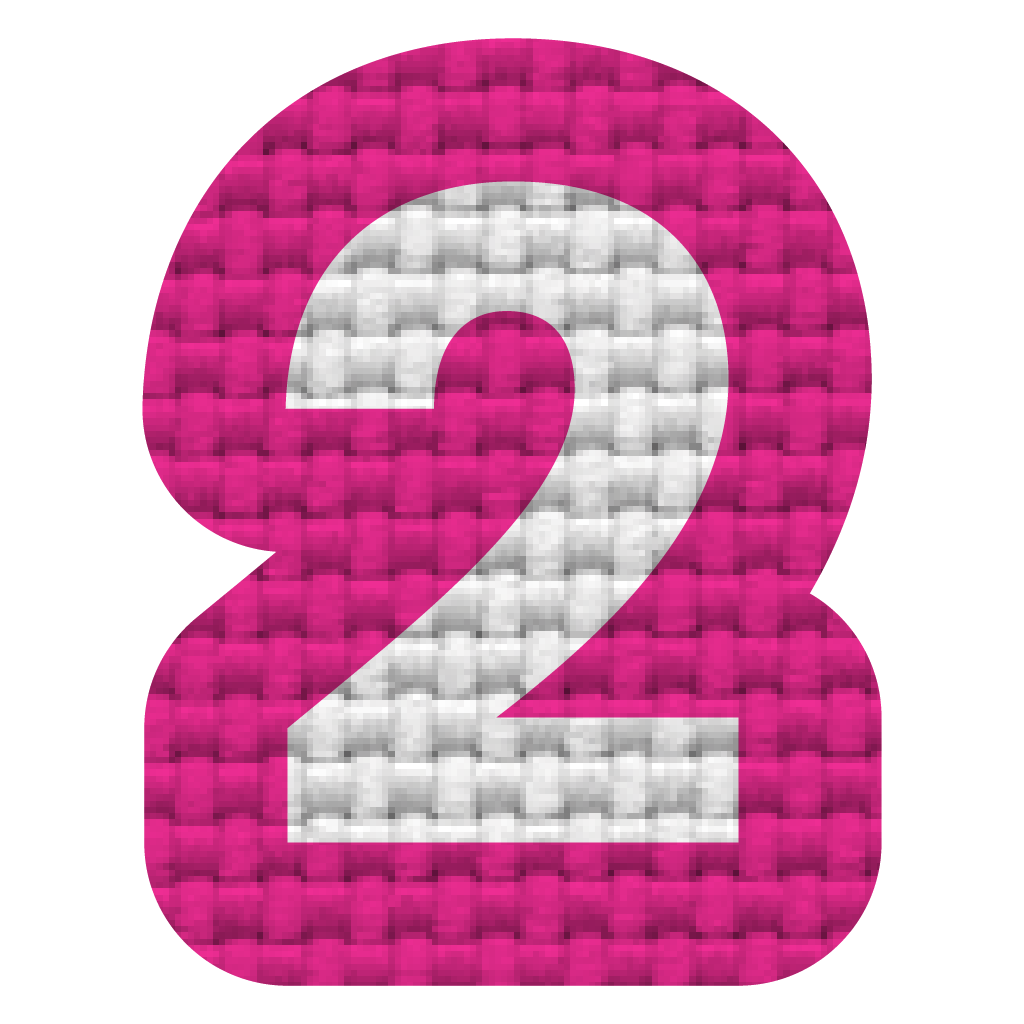 Numero 2 (2.5x2 cm)