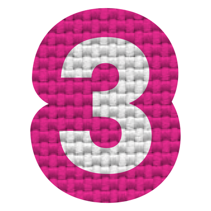 Numero 3 (2.5x2 cm)