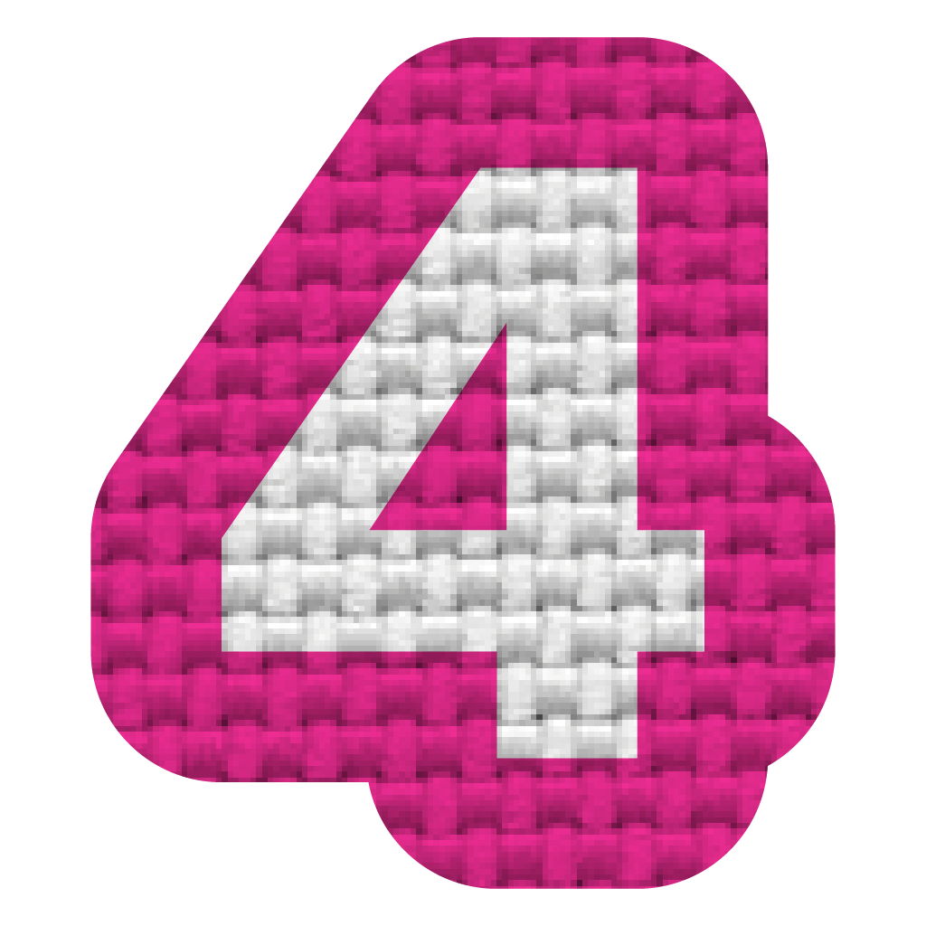 Numero 4 (2.5x2 cm)