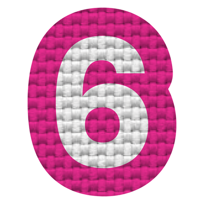 Numero 6 (2.5x2 cm)