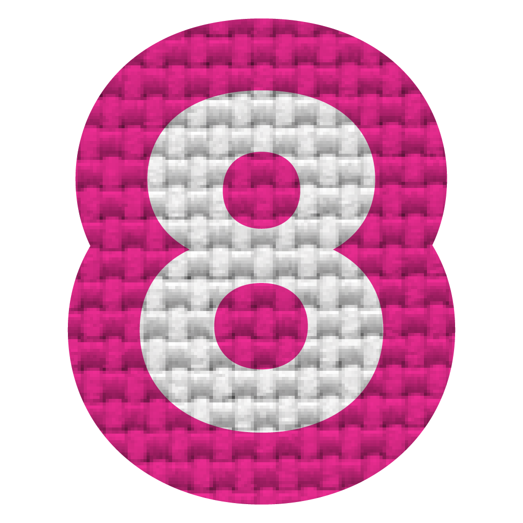Numero 8 (2.5x2 cm)