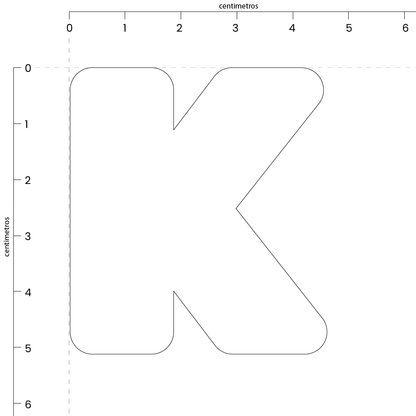 Letra K (5x4.5 cm)
