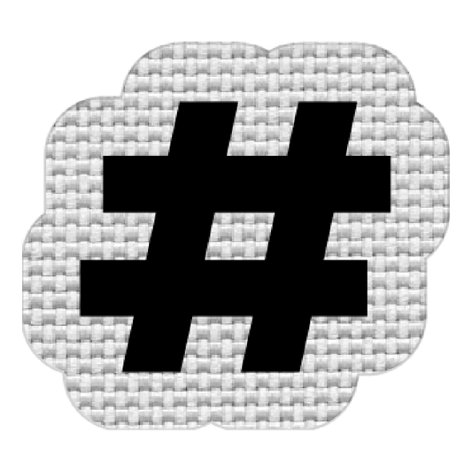 Signo de hashtag (2.5 x 2.8 cm)