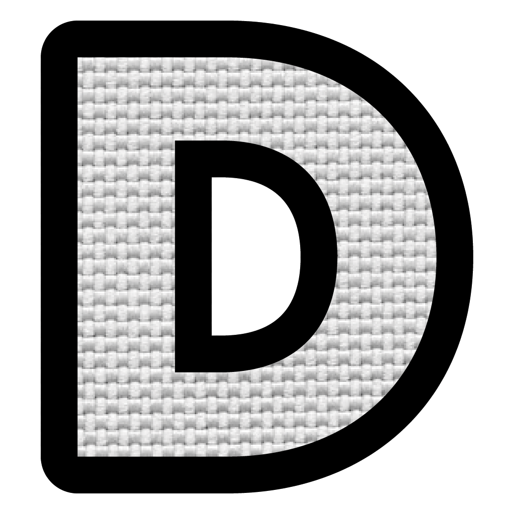 Letra D (5x4.5 cm)