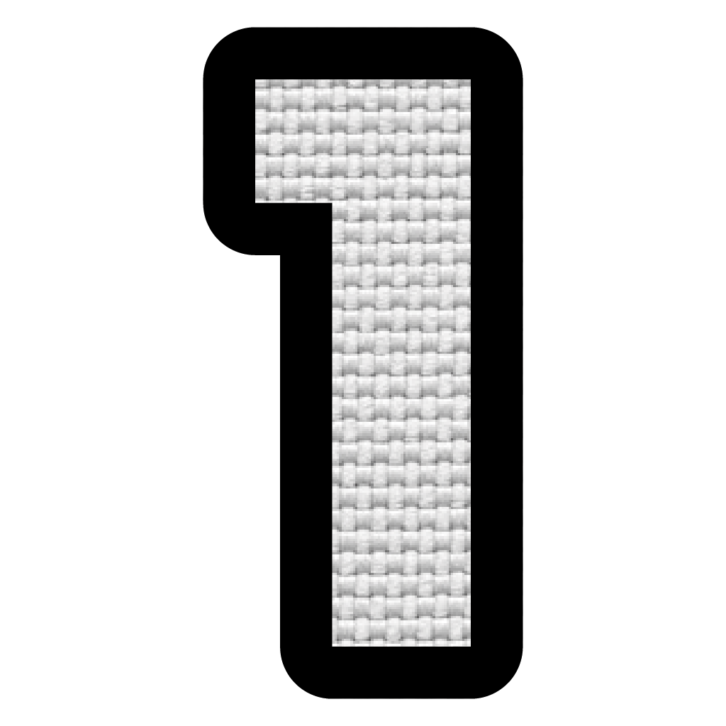 Número 1 (5x2.5 cm)