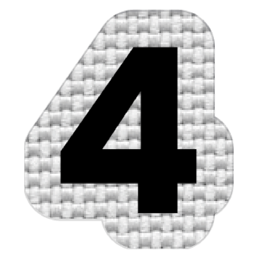 Numero 4 (2.5x2 cm)