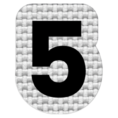 Numero 5 (2.5 x 2 cm)