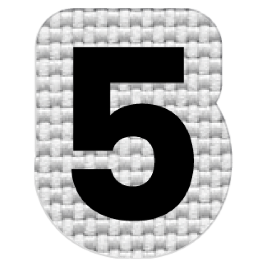 Numero 5 (2.5 x 2 cm)
