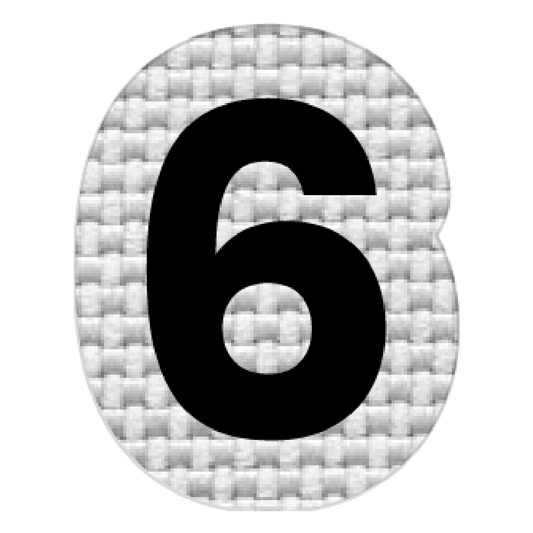 Numero 6 (2.5x2 cm)