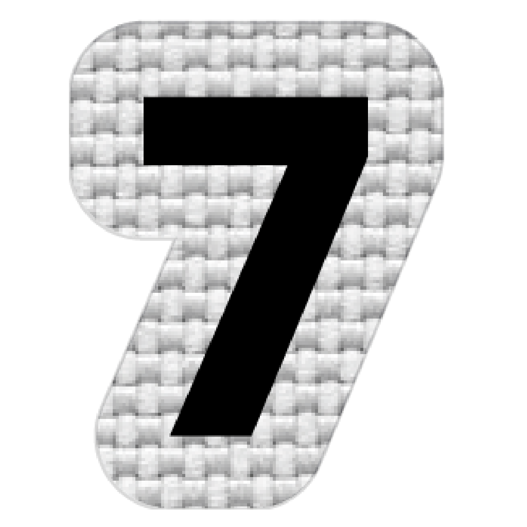 Numero 7 (2.5x2 cm)